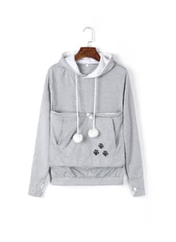 image-2022 cross-border explosive solid color hooded sweater AliExpress European and American loose pullover pet sweater women's autumn and winter models