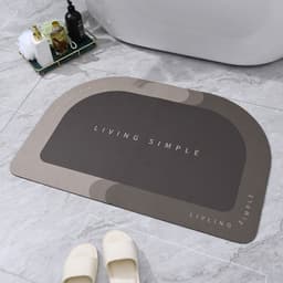image-Xia Lang Floor Mat Oval Bathroom Absorbent Foot Mat Toilet Bathroom Door Carpet Household Bathroom Bedroom Kitchen Mat
