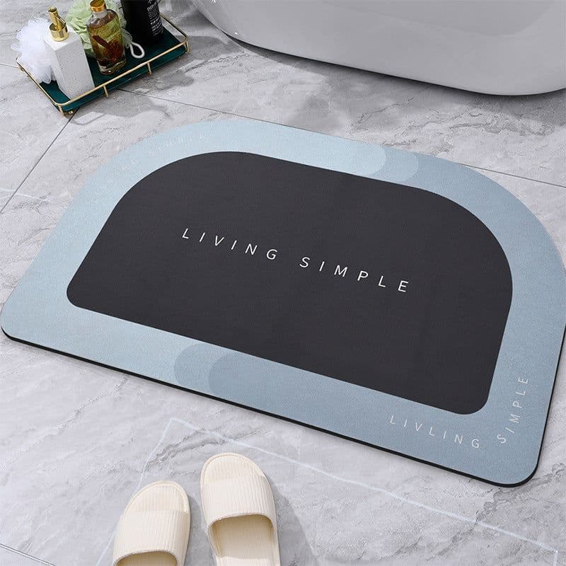 image-Xia Lang Floor Mat Oval Bathroom Absorbent Foot Mat Toilet Bathroom Door Carpet Household Bathroom Bedroom Kitchen Mat