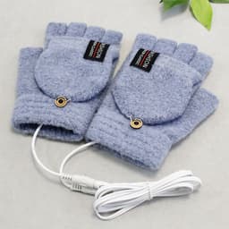 image-Cross-border e-commerce products hot-selling winter heating winter warm flip gloves USB touch screen warm heating gloves
