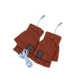 image-Cross-border e-commerce products hot-selling winter heating winter warm flip gloves USB touch screen warm heating gloves