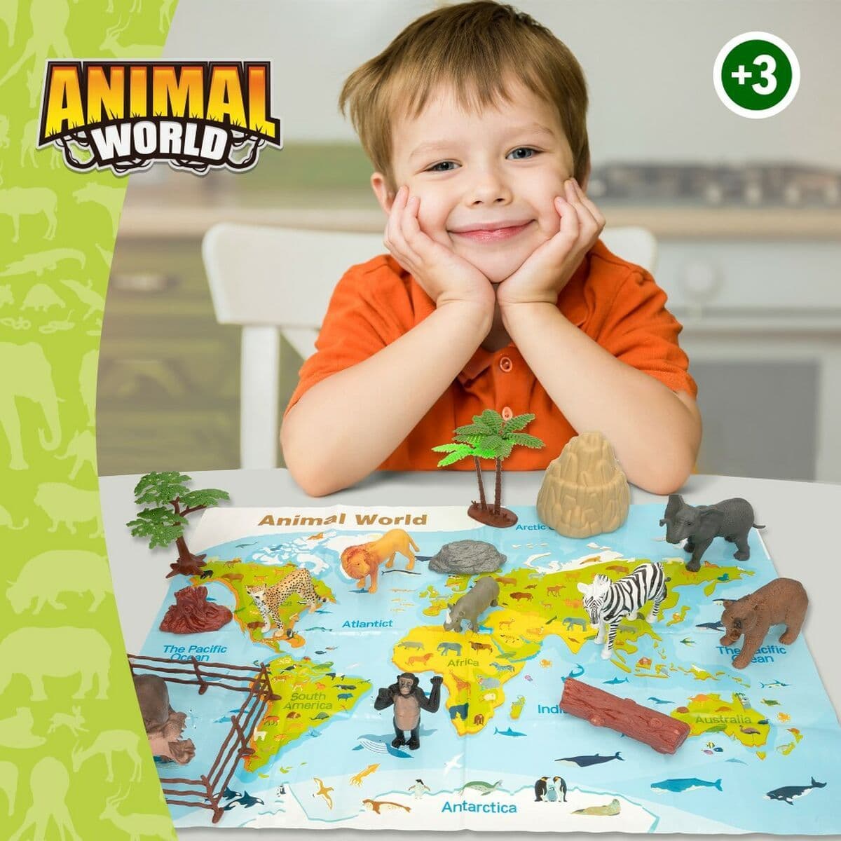 image-Animal figures Colorbaby 19 Pieces Jungle Plastic 14 x 6 x 5 cm (6 Units)