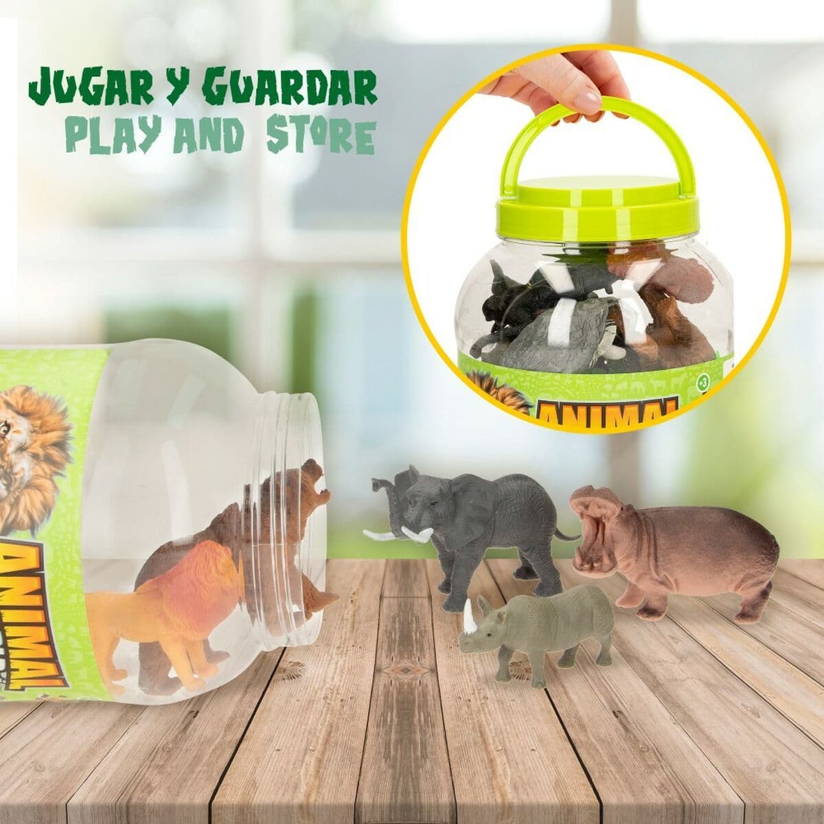 image-Animal figures Colorbaby 19 Pieces Jungle Plastic 14 x 6 x 5 cm (6 Units)