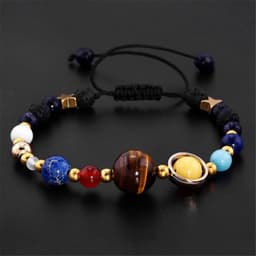 image-Eight Planets Alloy Bracelet, Natural Stone Bead Bracelet Women Solar System Bracelet Universe Galaxy The Eight Planets Guardian Star Natural Stone Beads Bracelet Bangle Gifts For Girls