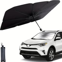 image-Foldable Car Windshield Sunshade Umbrella, Keep Vehicle Cool, Block UV Rays Protect Car Interior, Easy To Store And Use Heat Reduction, UV Protection, Easy Install - Universal Fit, Durable Material