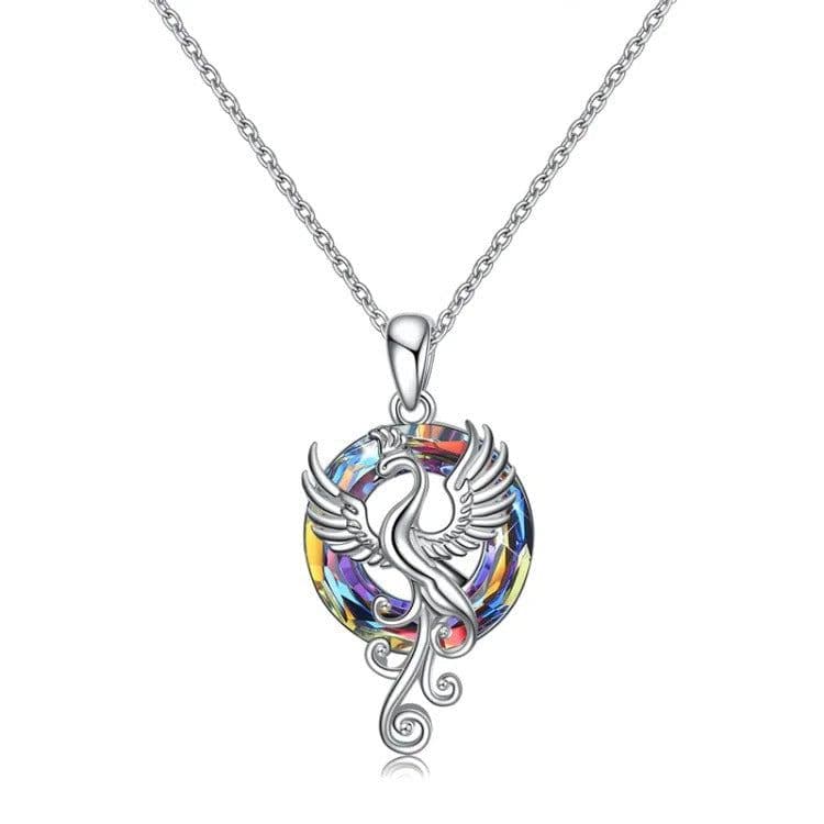 image-Amazon Cross-Border New Firebird Crystal Pendant Necklace Female Colorful Crystal Phoenix Necklace Necklace Wholesale