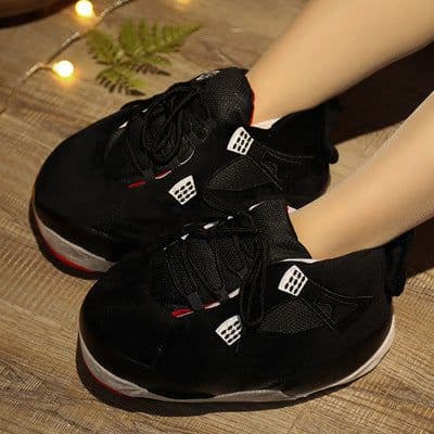 image-Back to the future, the little ghost coconut luminous gypsophila aj1 black red tide home men and women couple shoes cotton slippers on behalf of hair