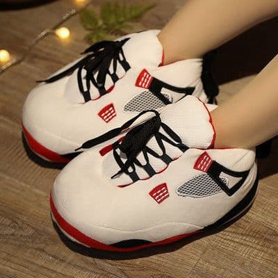 image-Back to the future, the little ghost coconut luminous gypsophila aj1 black red tide home men and women couple shoes cotton slippers on behalf of hair