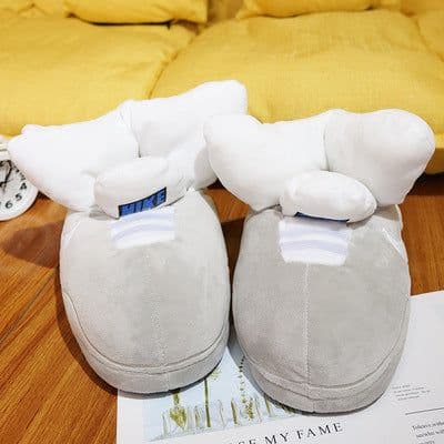 image-Back to the future, the little ghost coconut luminous gypsophila aj1 black red tide home men and women couple shoes cotton slippers on behalf of hair