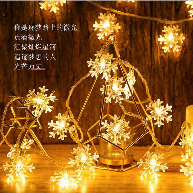 image-New Year Wholesale Decoration LED Flashing Starry Lamps Atmosphere Decoration Decoration Small Lanterns Courtyard Wedding Snowflake Lamps