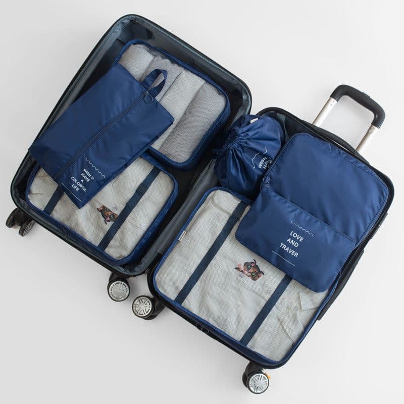 image-Travel storage bag eight-piece clothing storage bag clothing storage bag travel 6 7 8-piece storage set