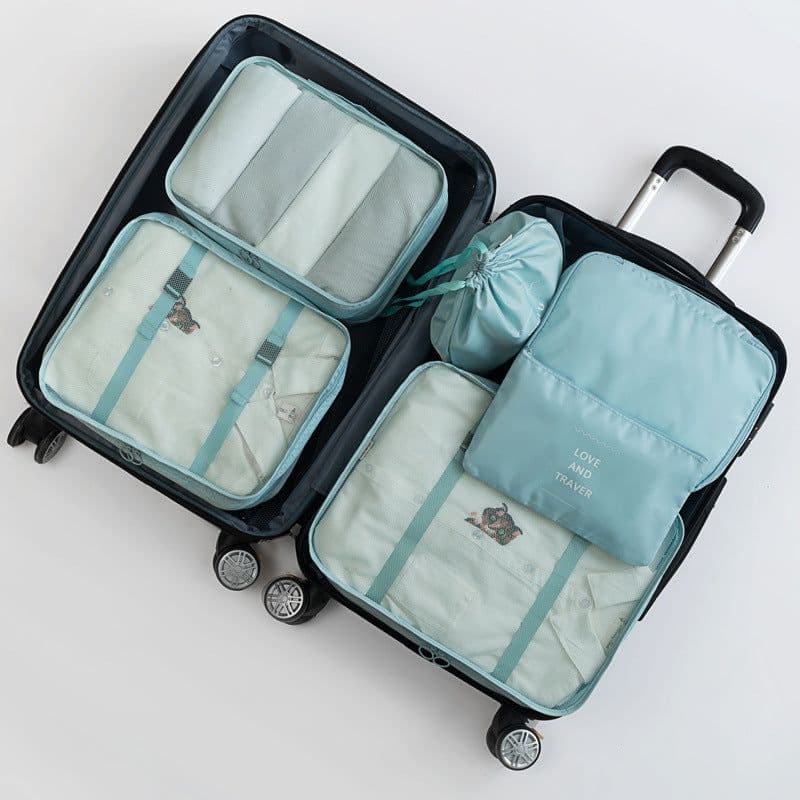 image-Travel storage bag eight-piece clothing storage bag clothing storage bag travel 6 7 8-piece storage set