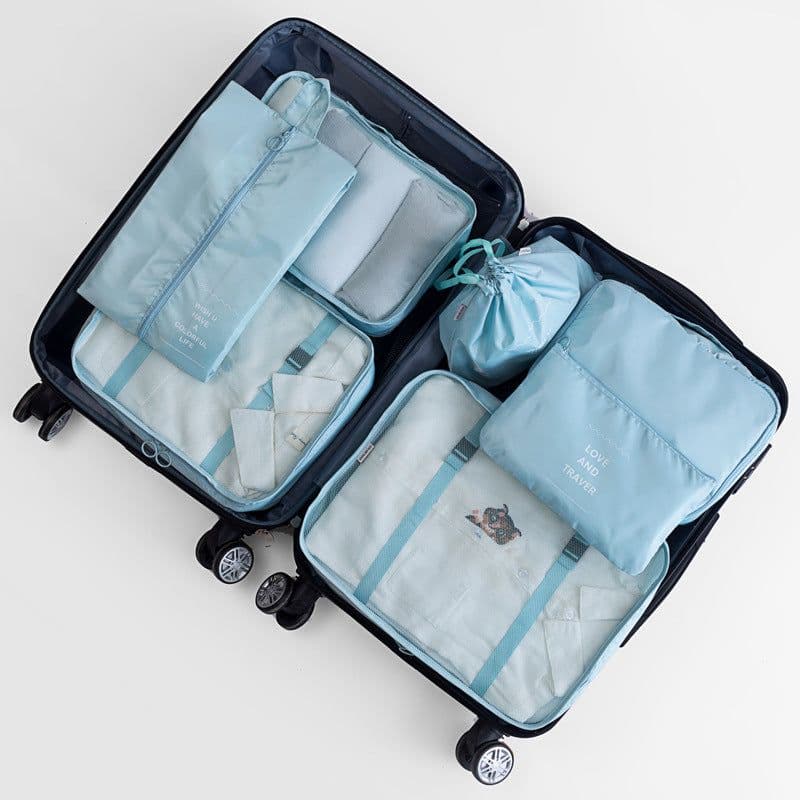 image-Travel storage bag eight-piece clothing storage bag clothing storage bag travel 6 7 8-piece storage set