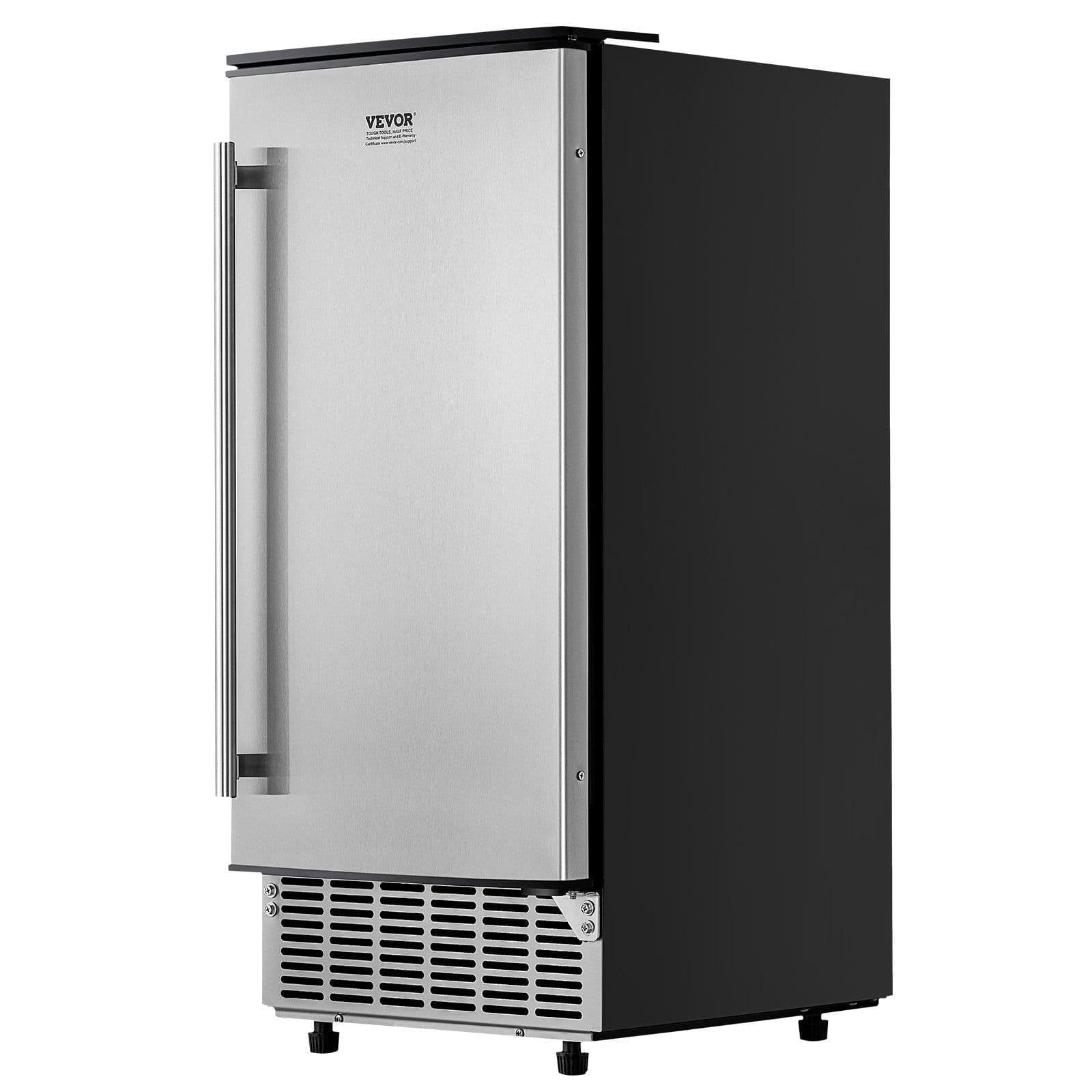 image-VEVOR Undercounter Built-in Ice Maker, 80 Lbs/Day Under Counter Ice Maker Machine with Reversible Door Stainless Steel, Freestanding Ice Maker for Commercial Home Kitchen, Electric Drainage