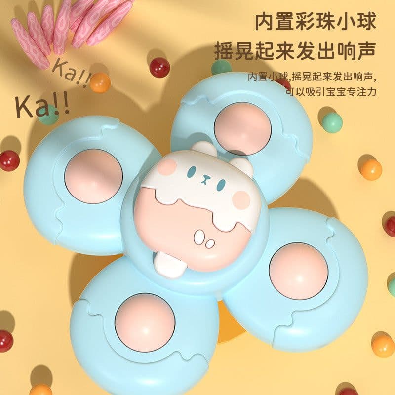 image-Cartoon sucker dessert turnable early education baby can chew 0-1 years old educational infant table toy 6 months old