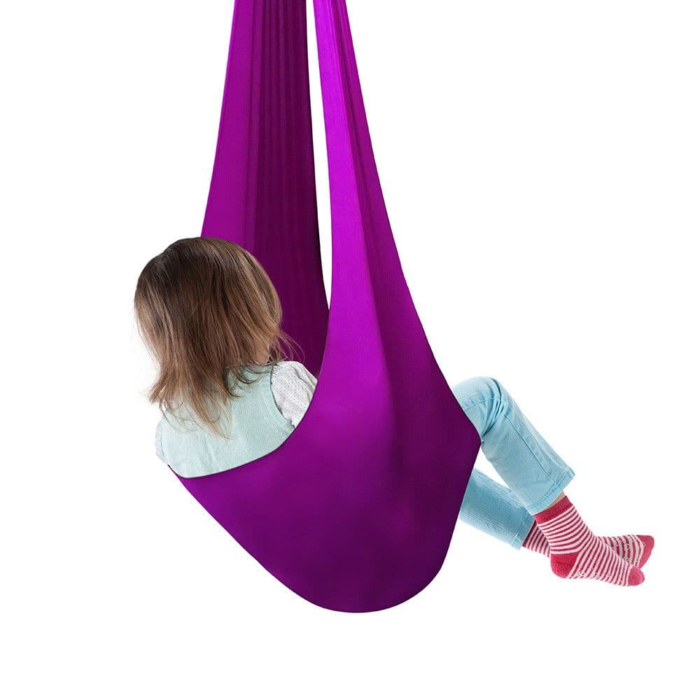 image-Amazon's best-selling children's elastic hammock hanging chair indoor and outdoor swing children's hammock swing yoga Shenzhen factory