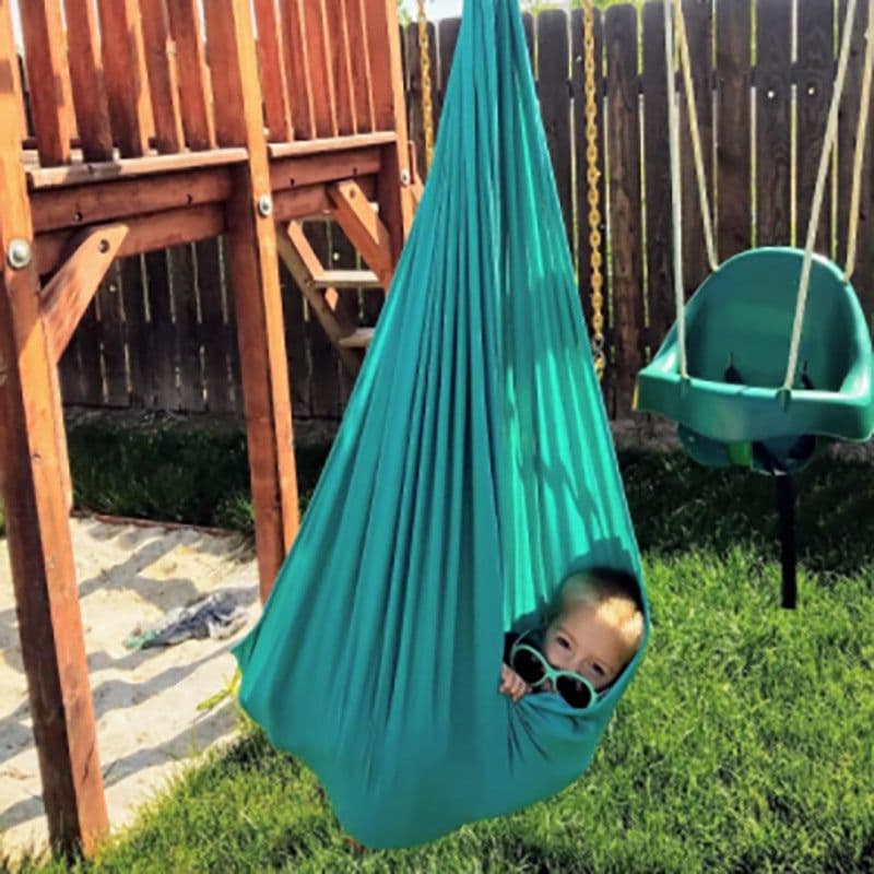 image-Amazon's best-selling children's elastic hammock hanging chair indoor and outdoor swing children's hammock swing yoga Shenzhen factory