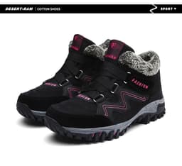 image-2021 cross-border large size outdoor wholesale elderly cotton shoes women winter high-top snow shoes elderly hiking shoes mother shoes