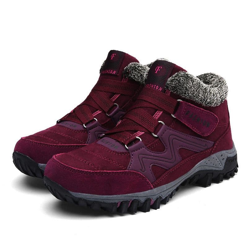 image-2021 cross-border large size outdoor wholesale elderly cotton shoes women winter high-top snow shoes elderly hiking shoes mother shoes