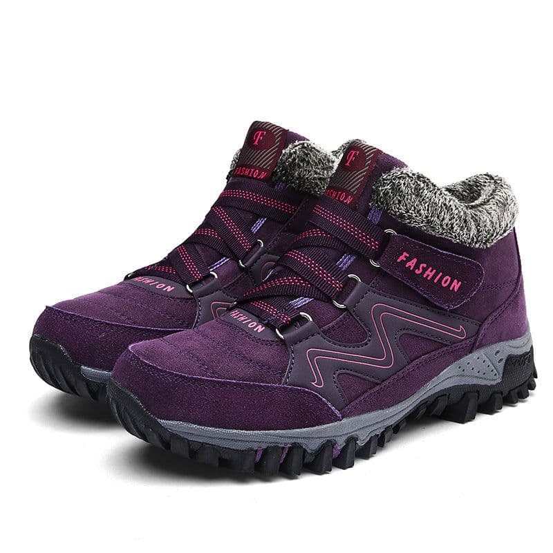 image-2021 cross-border large size outdoor wholesale elderly cotton shoes women winter high-top snow shoes elderly hiking shoes mother shoes