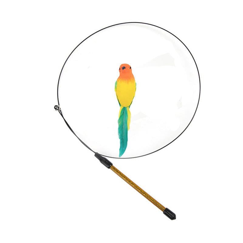 image-Bird Feather Automatic Cat Flirting Stick Long Rod Cat Bell Suction Cup Cat Toy Durable Cat Supplies Self-Enjoyment and Relief from Boredom