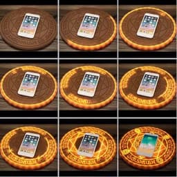 image-Magic Array Wireless Charger Diameter 25C with Sound Marquee 10W Fast Charging Mobile Phone Wireless Charging Base