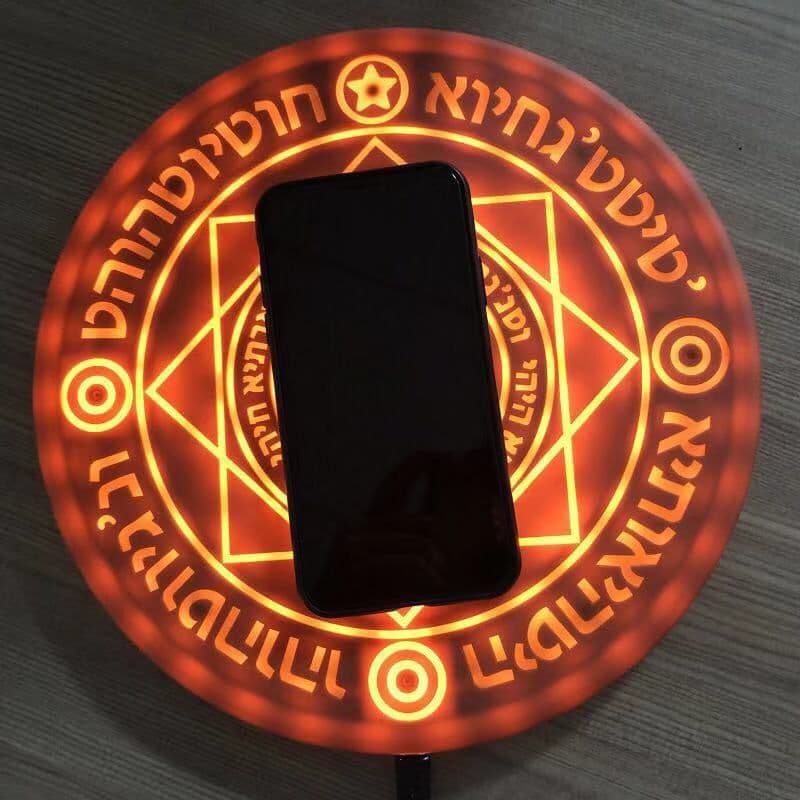 image-Magic Array Wireless Charger Diameter 25C with Sound Marquee 10W Fast Charging Mobile Phone Wireless Charging Base