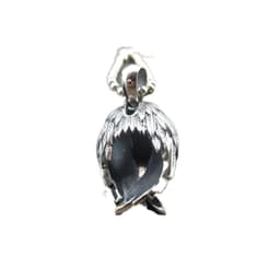image-Sterling silver niche angel devil wings dark necklace trendy men and women street ins couple hip hop pendant jewelry