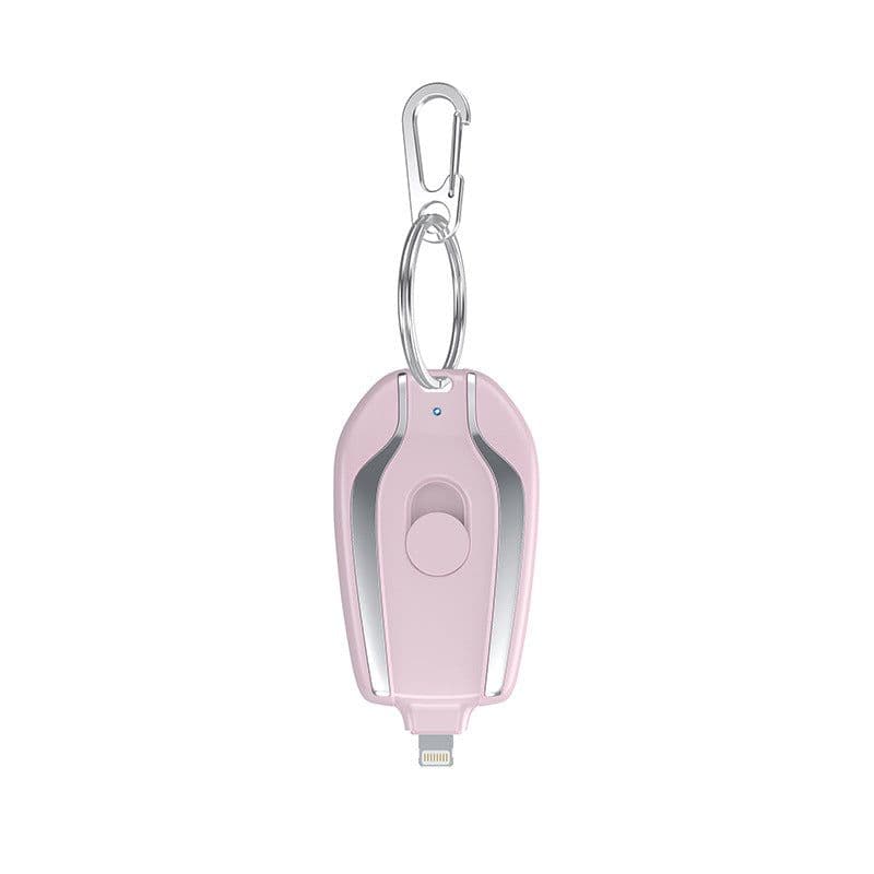 image-Compact Portable Mini Keychain Power Bank Wireless Retractable Plug Pocket Emergency Power Bank