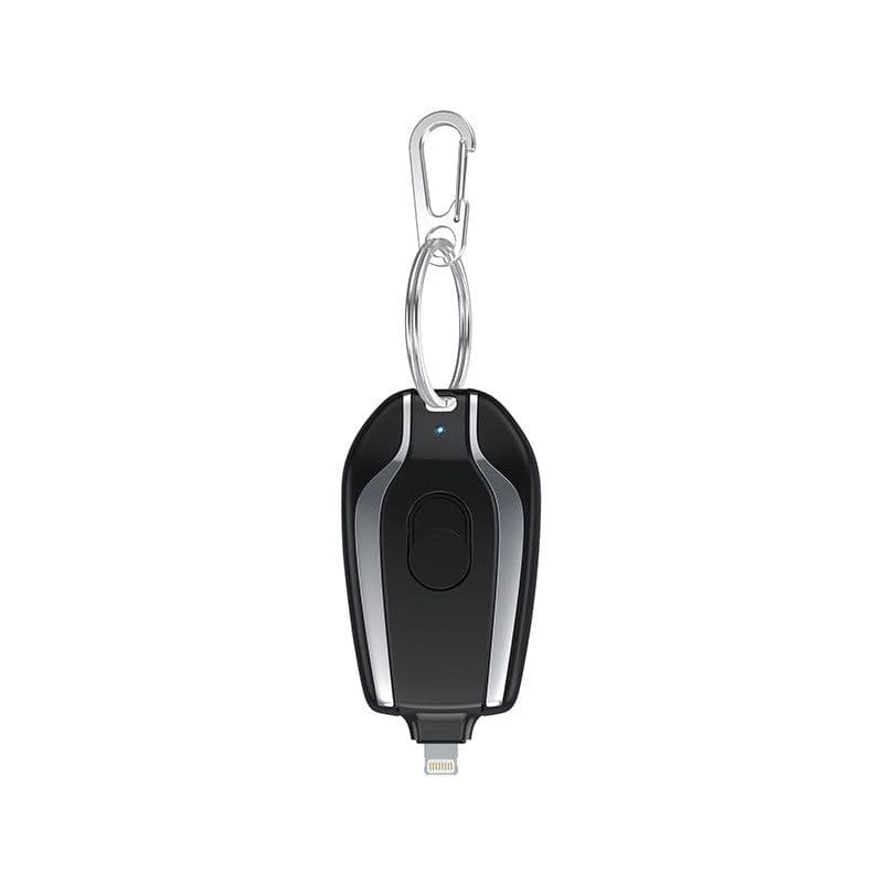 image-Compact Portable Mini Keychain Power Bank Wireless Retractable Plug Pocket Emergency Power Bank