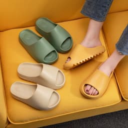 image-Shrimp solid color summer slippers flat shoes student flip flops slippers couple flip flops