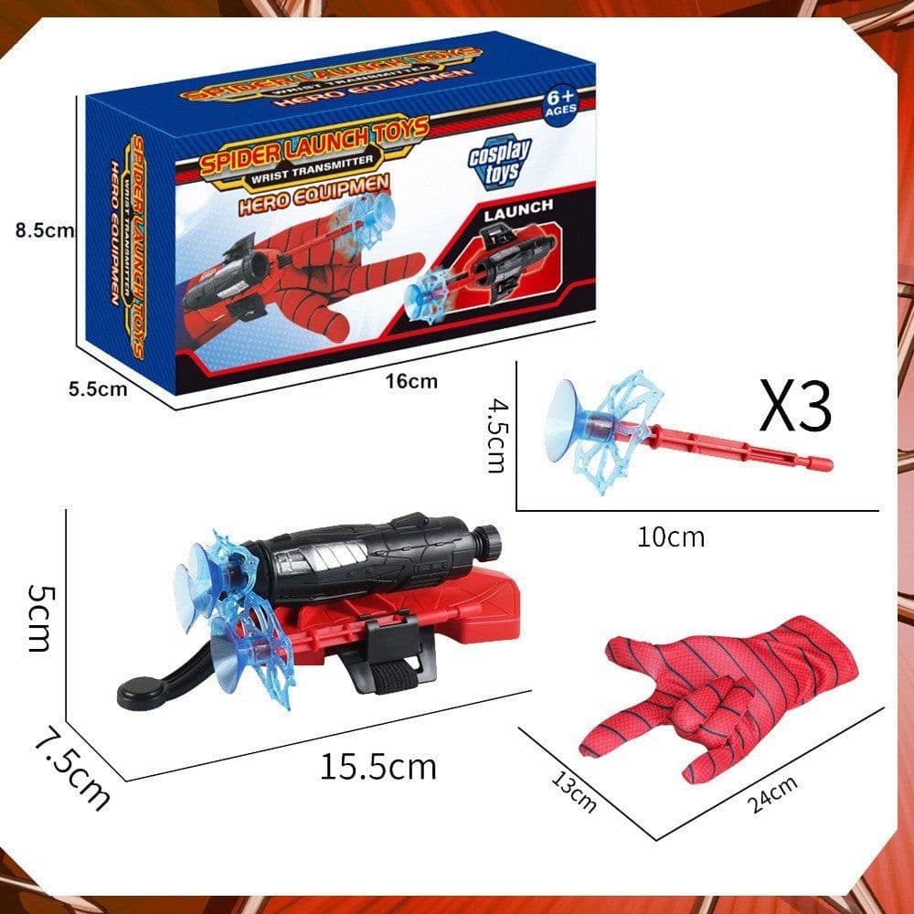 image-Spider Silk Launcher Spider Silk Launcher Gloves Children's Halloween Toy Spinner Hero Cosplay