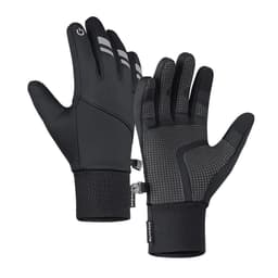 image-Winter men's and women's velvet warm windproof cycling gloves, water-repellent and touch-screen anti-slip electric bicycle cold-proof gloves