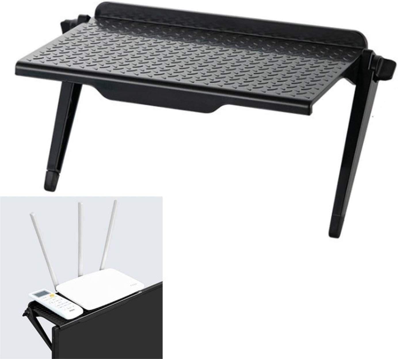 image-Movable monitor shelf TV set-top box shelf screen stand folding router shelf