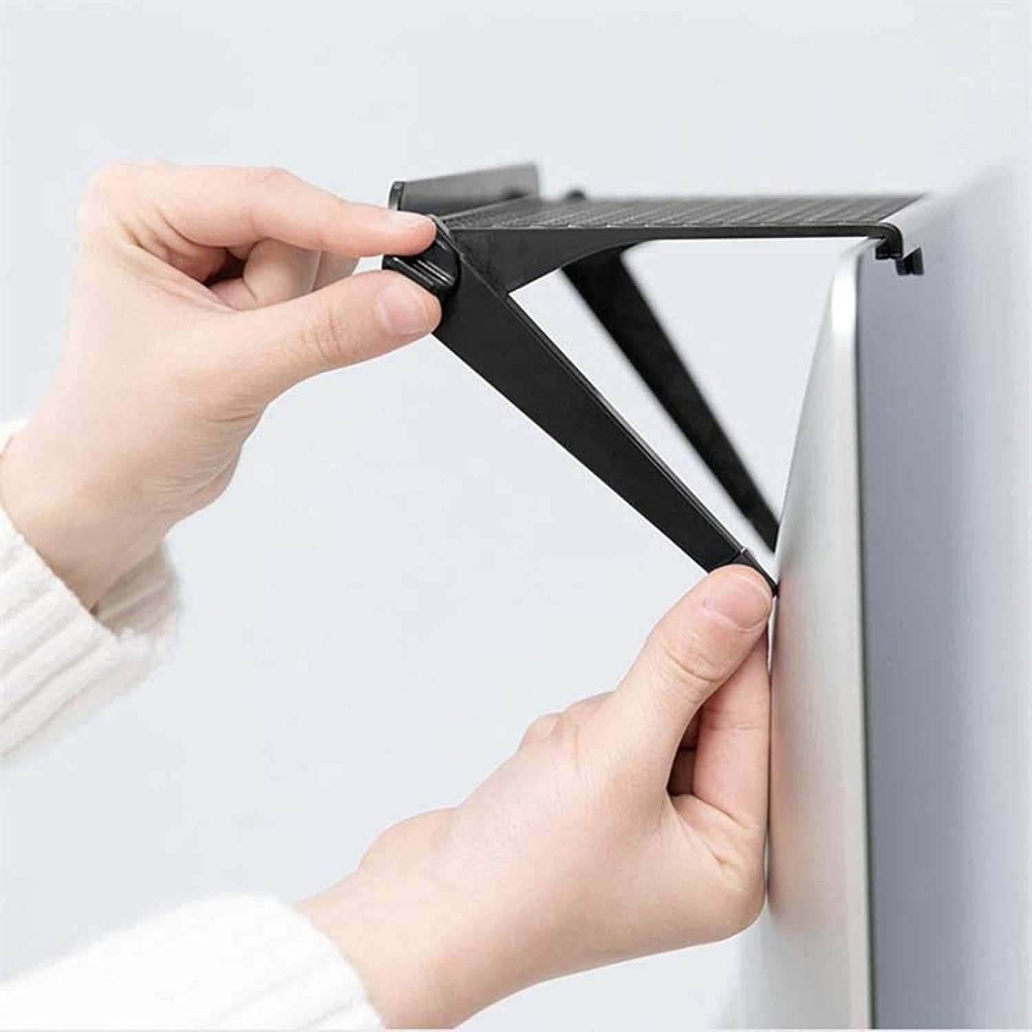 image-Movable monitor shelf TV set-top box shelf screen stand folding router shelf