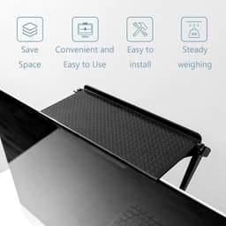 image-Movable monitor shelf TV set-top box shelf screen stand folding router shelf
