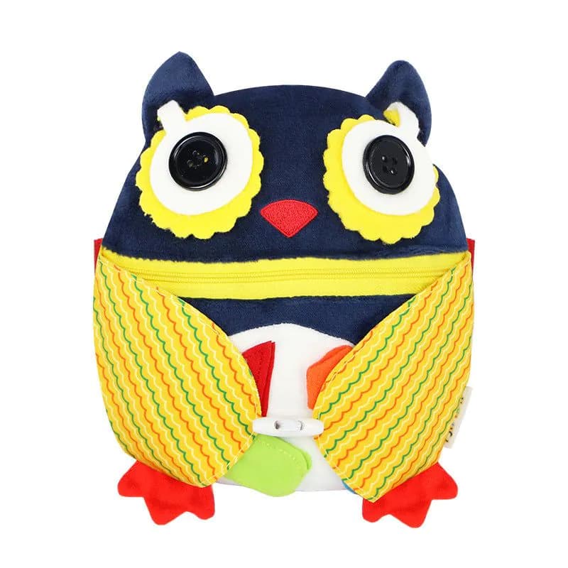 image-Beetle Owl Animal Early Education Toy Educational Buckle Dressing Toy