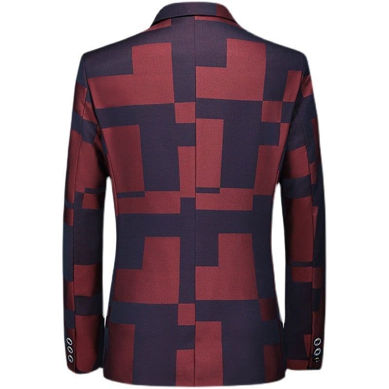 image-Four seasons foreign trade Amazon men's fashionable bronzing suit jacket cross-border youth Korean version slim large size suit