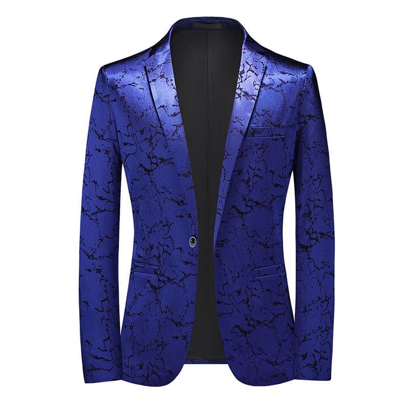 image-Four seasons foreign trade Amazon men's fashionable bronzing suit jacket cross-border youth Korean version slim large size suit