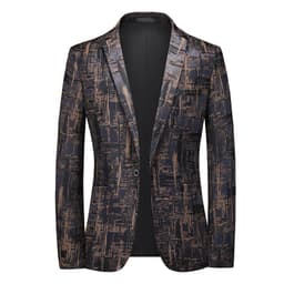 image-Four seasons foreign trade Amazon men's fashionable bronzing suit jacket cross-border youth Korean version slim large size suit
