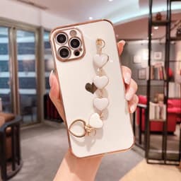 image-Suitable for iphone7plus apple xs mobile phone shell 13pro protective shell XR electroplating love wristband 12promax