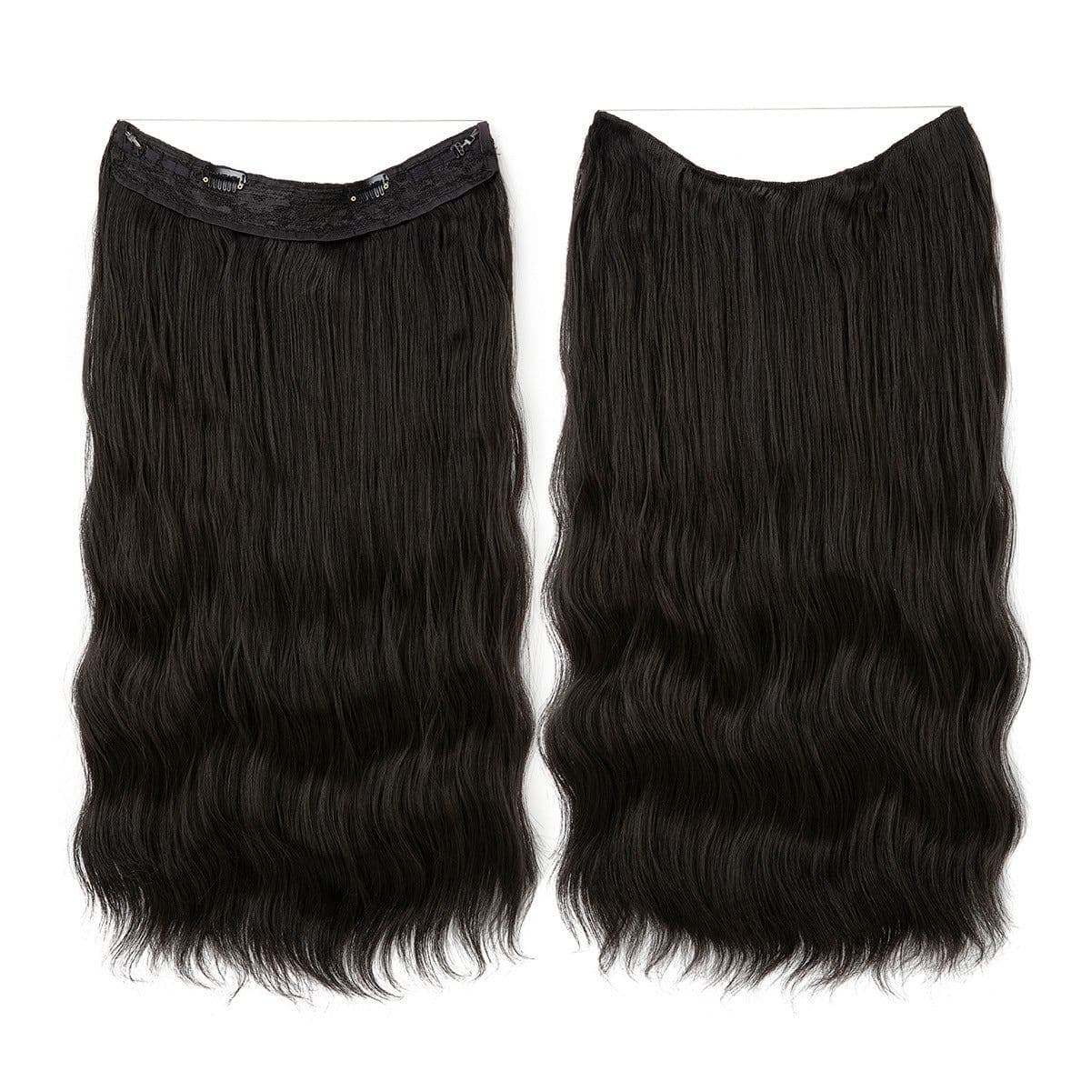 image-European and American women's one-piece water ripple long wave volume fluffy lazy man chemical fiber fishing line hair FISH LINE HAIR