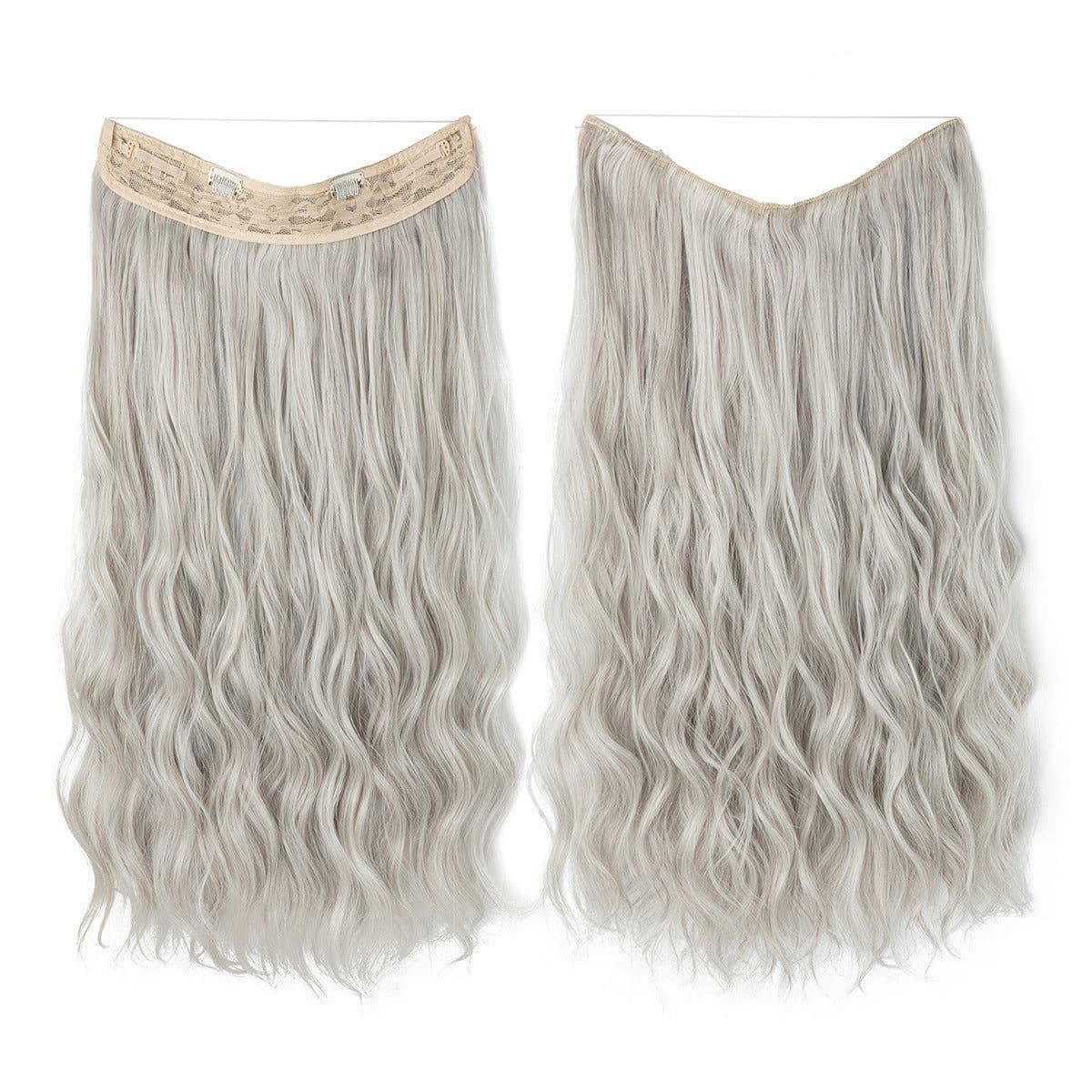 image-European and American women's one-piece water ripple long wave volume fluffy lazy man chemical fiber fishing line hair FISH LINE HAIR