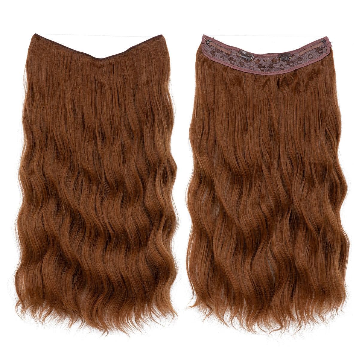 image-European and American women's one-piece water ripple long wave volume fluffy lazy man chemical fiber fishing line hair FISH LINE HAIR