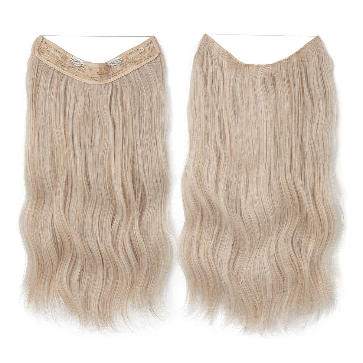 image-European and American women's one-piece water ripple long wave volume fluffy lazy man chemical fiber fishing line hair FISH LINE HAIR