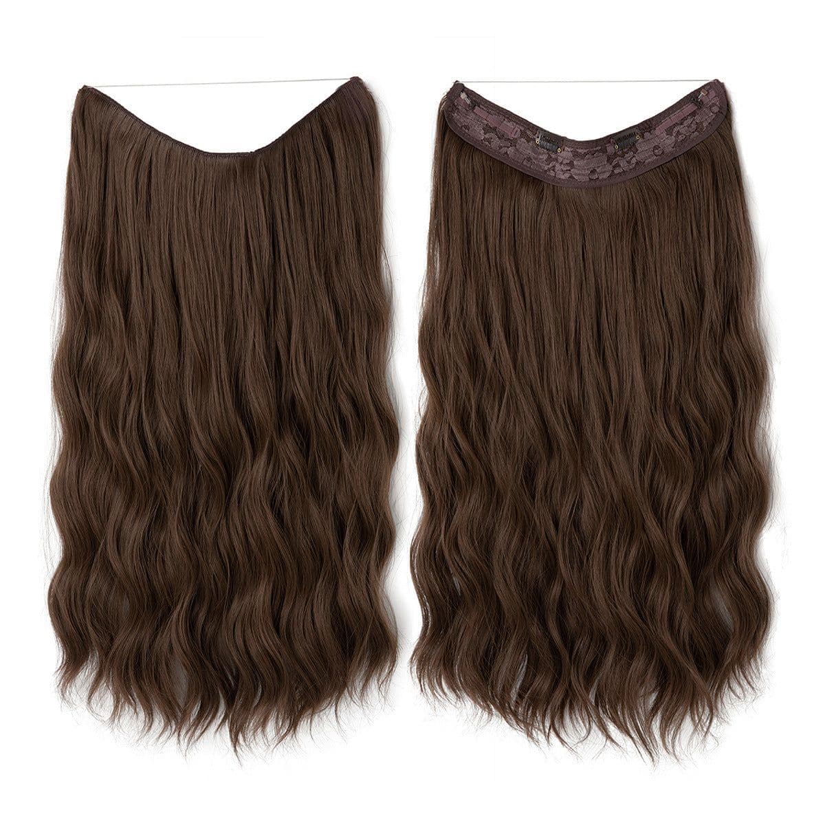 image-European and American women's one-piece water ripple long wave volume fluffy lazy man chemical fiber fishing line hair FISH LINE HAIR
