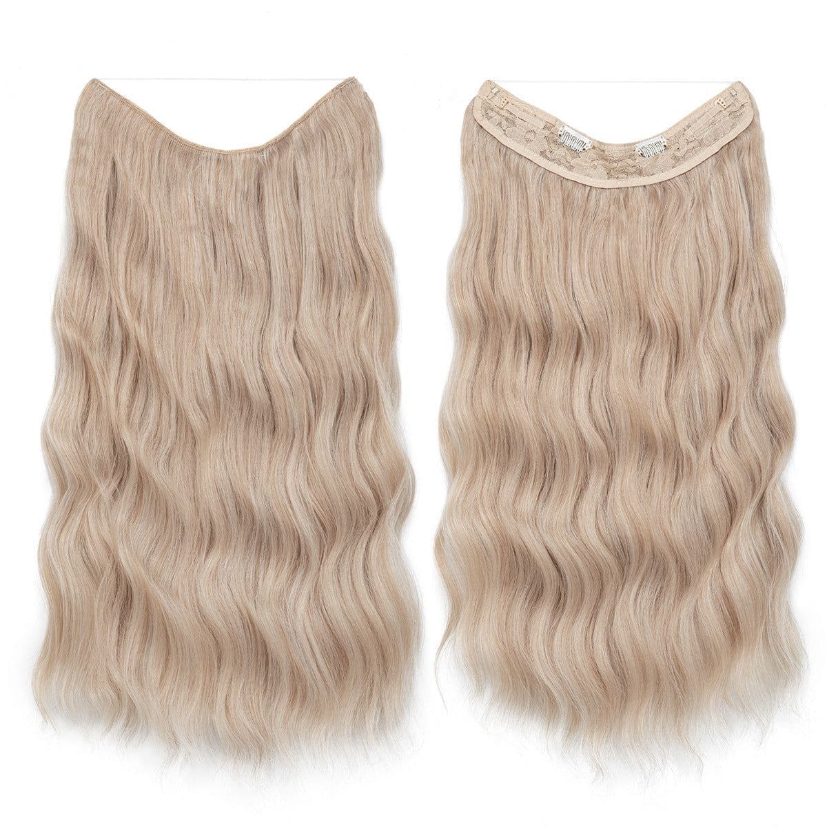 image-European and American women's one-piece water ripple long wave volume fluffy lazy man chemical fiber fishing line hair FISH LINE HAIR