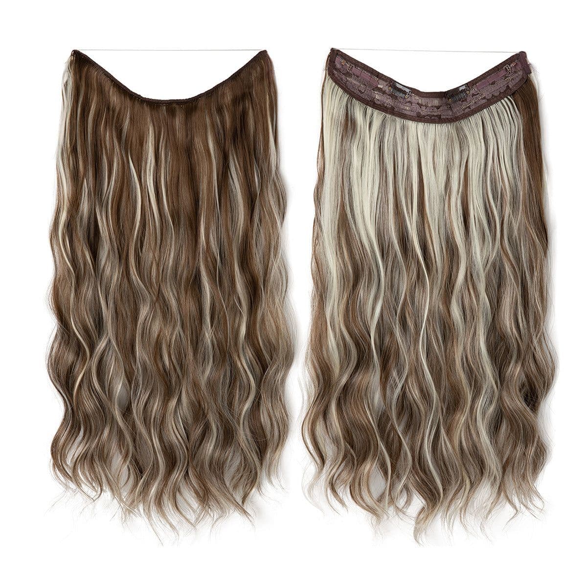 image-European and American women's one-piece water ripple long wave volume fluffy lazy man chemical fiber fishing line hair FISH LINE HAIR