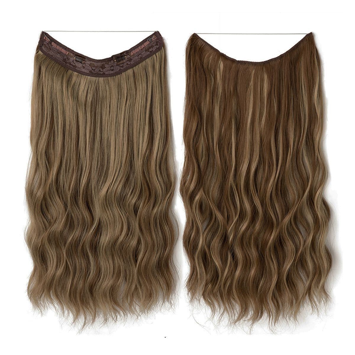image-European and American women's one-piece water ripple long wave volume fluffy lazy man chemical fiber fishing line hair FISH LINE HAIR