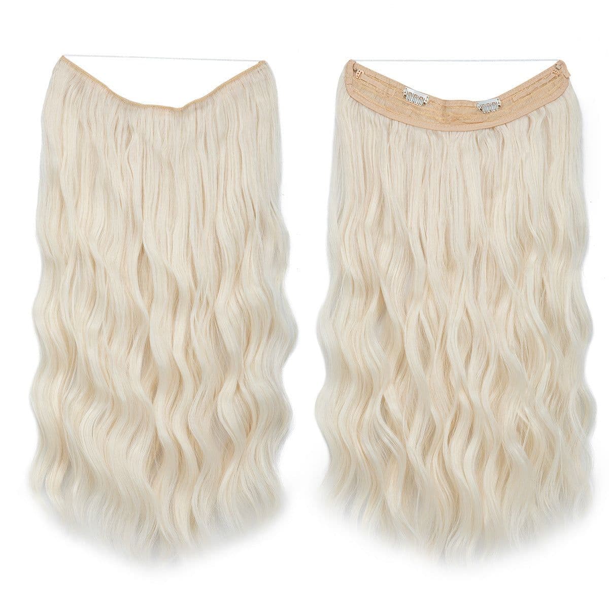 image-European and American women's one-piece water ripple long wave volume fluffy lazy man chemical fiber fishing line hair FISH LINE HAIR
